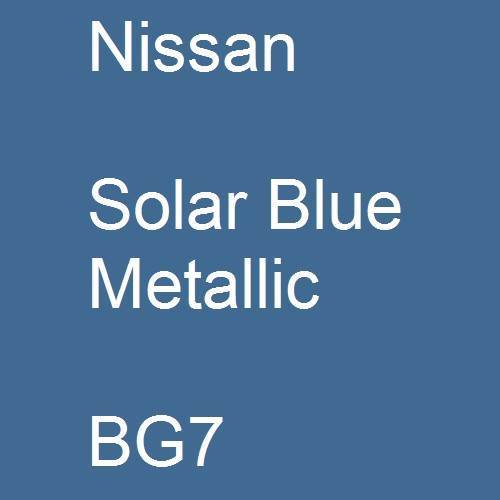 Nissan, Solar Blue Metallic, BG7.